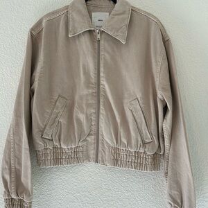 Mango Women's Beige Bomber Jacket